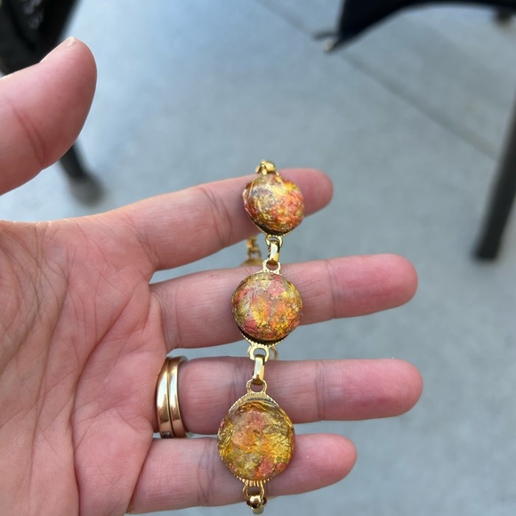 4/$100 OPAL Elegant Gold and Brown Bracelet 7 inches - Picture 6 of 6